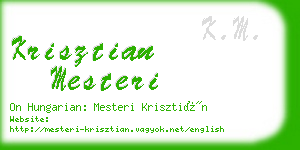 krisztian mesteri business card